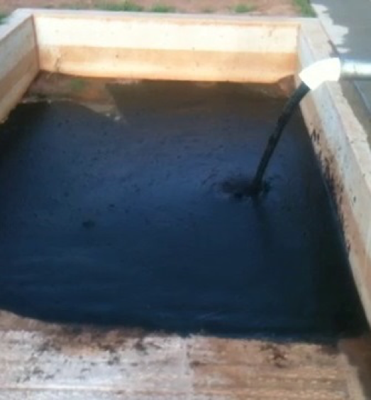 Oil pollutant residue after separation process